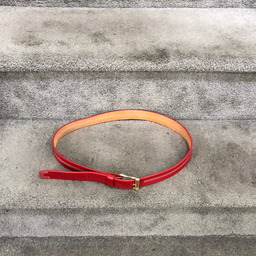 J McLaughlin red leather belt size M